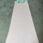 Beeline Women's Vintage Pink Floral Nylon Maxi Nightgown Size Small Photo 4