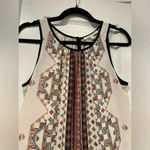 Daniel Rainn  Flowy Layered Earth Tone Aztec Print Sleeveles Blouse Button Size S Photo 1