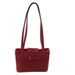 Vera Pelle Leather Shoulder Bag Tote Burgundy Classic Office Rare Made In Italy Photo 8