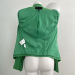BCBGMAXAZRIA NWOT BCBG Maxazria Green Draped Open Front Jacket Blazer SMALL Career Womens Photo 8