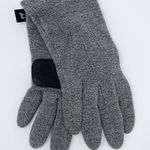 ECHO Gray Knit Touch Screen Gloves With Faux Leather Details Photo 0