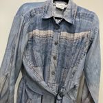 Colovos Blue Printed ‘Denim’ Silk Dress Size 4 US $798 Photo 2