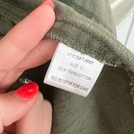 NIC & JO Cropped Raw Hem Green Shacket Photo 7