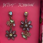 Betsey Johnson Betsy Johnson Flowered Rhinestone earrings!  New In Box Photo 1