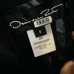 Oscar de la Renta Black Floral Hand Embroidered Tulle Beaded Midi Dress Size 6 Photo 12