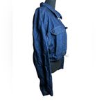 Almost Famous Dark Blue Jean Jacket with Bungee Tie Hem | Size XL Photo 15