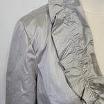 Christopher & Banks gray ruffled collar blazer size medium Photo 1