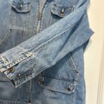 Liz Claiborne VTG 90s Petite Medium Liz Authentic Full Zip Denim Field Jacket Multiple Pockets Photo 10
