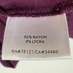 Eileen Fisher Boat Neck 3/4 Sleeve Top in Deep Purple Size 1X Plus Size Photo 3