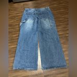 Edikted  wide leg Carpenter Low Rise Jeans size large medium wash Photo 3