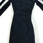Ralph Lauren Lauren  Women's Black White Sheath Dress Long Cutout Sleeves  Sz 6‎ Photo 4