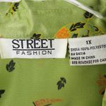 Street Fashion Vintage Chinoiserie Floral Green Satin Jacket Women's XL Photo 3