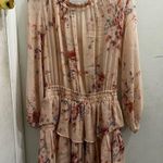 Love Shack Fancy Women’s Pastel Pink Silk Floral Popover Mini Dress in Duchess Photo 8