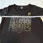 MLB Pittsburgh Pirates Campus Life Womens Large Black Fitted Short Sleeve Shirt Black Photo 5