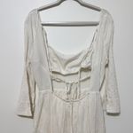 Free People  Kelsie Midi Dress Coverup Ivory White Size Medium Beach Boho Photo 8