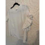 Drew Saks 5th Ave Luxury Brand  Blouse with Ruffle Sleeves Photo 1