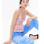Urban Outfitters UO Ella Ruched Peplum V-Neck Cami Top Photo 2