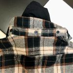 Jules Plaid Layered Hoodie Flannel Shirt Layered Grunge Emo 90s Plaid Neutrals S Brown Photo 5