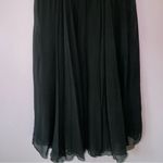 Suzi Chin Midi Dress Size 6 Black Silk Chiffon Babydoll Whimsigoth Fairy Photo 4