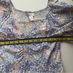 Japna Floral Ruched V-Neck Top - Purple and Pink Photo 6