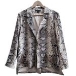 Elizabeth and James Silk Shell Fully Lined Pocket Lightweight Blazer Size Large Photo 0