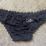 Black lettuce cut bikini swimsuit bottom size large Photo 3