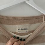 Free People  Cream Into The Blue Stripe Sweater XS Photo 4