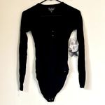 Good American NWT  Black The Feel Good Long Sleeve Bodysuit - Size 3 (Large) Photo 1