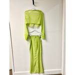 House Of CB  Tara Georgette Cropped Top & Madeline Maxi Skirt Lime Green Set XS Photo 5