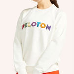 Peloton ‎ x Spiritual Gangster Crewneck Logo Sweatshirt Pullover White Small Photo 0