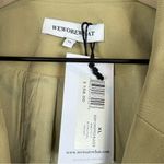 We Wore What  Boxy Cropped Blazer Women‎ XL Oat Twill Suiting One Button Career NWT Photo 5