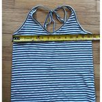 American Eagle Navy and white striped cropped halter top size medium Photo 4