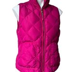 J.Crew Factory Hot Pink Down Filled Vest, Sz S Photo 5