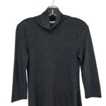 cupio  Gray Mock Neck Knit Long Sleeve Sweater Dress Photo 1