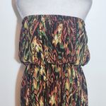 New Look  Multicolor Boho Strapless Maxi Dress Size 2X Strapless Boho Dress Photo 3