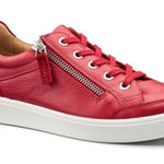 Hotter ChaseāLeather Ortholite pink side zip sneakers size 6.5 Photo 0