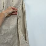 Jenni Button| Tan metallic Linen Shift Dress sz 32 Photo 5