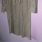 Tahari  S Dress Linen Blend Mini Taupe Pinstripe Lagenlook Photo 2