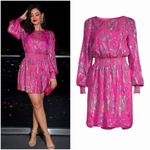 Lilly Pulitzer NWT  Cosita Smocked Waist Silk Blend Dress Pink Acai Berry Size 8 Photo 1
