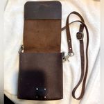 SOLD Leather Cross Body Travel Satchel Purse. Handmade. Adjustable. Stainless Brown Photo 2