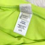 l*space L* Frenchi Bottom Bitsy‎ Cut High Waist Bikini Ribbed Acid Green Large New Photo 8