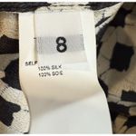 Stunning Thakoon Ruched Waist Batic Print Silk Chiffon MIDI Shift Dress‎ Size 8 Black Photo 5