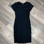 Rolla Coster Back Cutout Sheath Tee Shirt Dress Black Small Photo 11