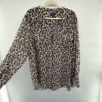 Jones New York Leopard Print Blouse 3X Plus Size Animal Print Button Photo 1