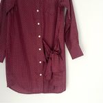 Thakoon Silk Wrap mini Dress maroon polka dots Sz XS preppy casual chic luxury Red Photo 6