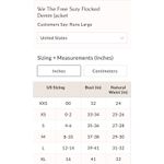 Free People We The Free Suzy Flocked Denim Jacket NWT Wine Burgundy Size M Photo 9