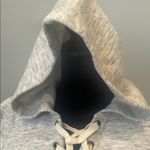 Madewell Gray Lace-Up Hoodie Top short sleeve  brand Photo 2