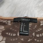 Forever 21  Size Small S Sheer Light Carmel Brown Black Cropped Crochet Festival Photo 9