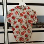 Fun & Flirt Vintage Floral swing front tie shirt Photo 2