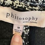 Philosophy  Textured Black and White Open Front Longline Duster, Jacket Women's M Photo 12